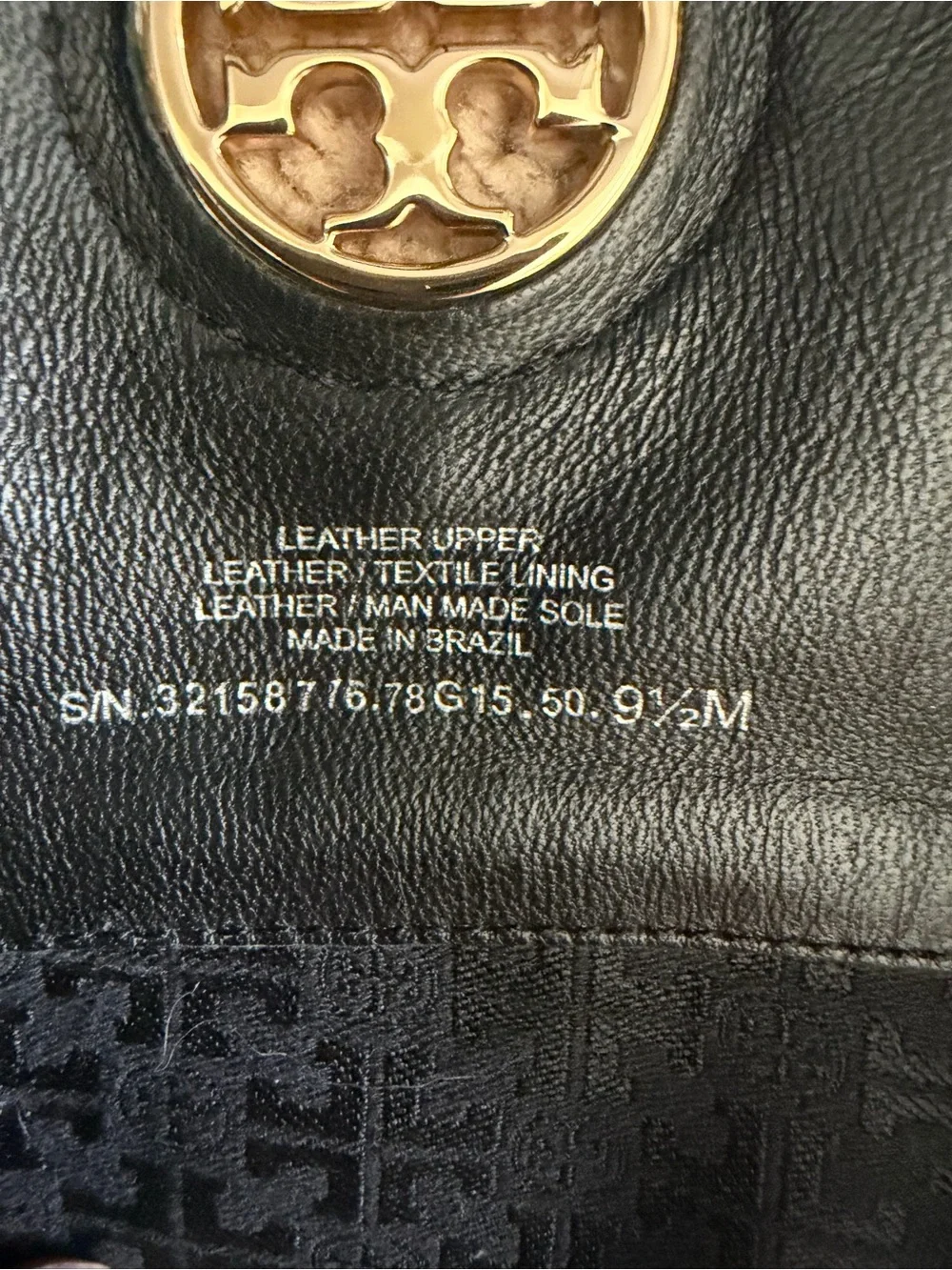 Tory Burch Black Leather Riding Boots 9.5 M Knee High Logo